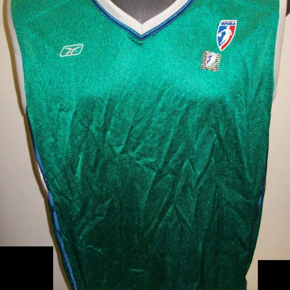 10 MINNESOTA LYNX WNBA Blank REEBOK Jerseys GREEN    LARGE